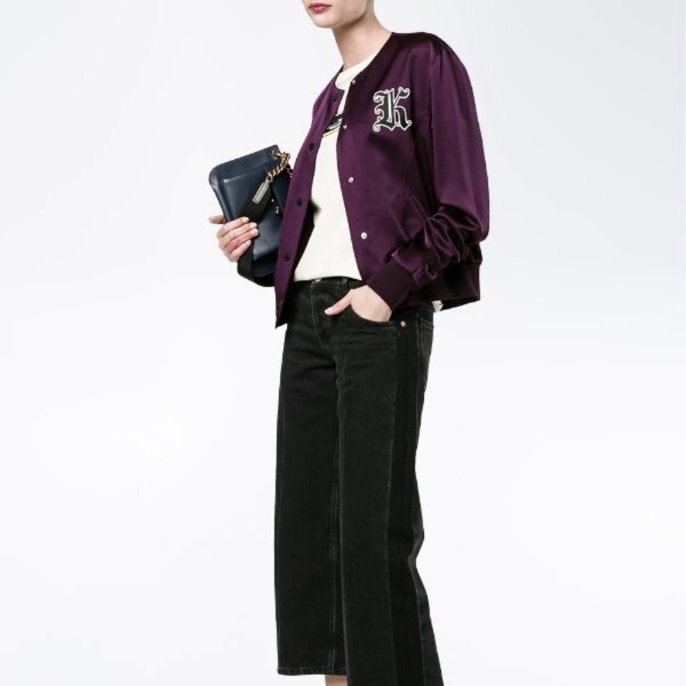 Christopher Kane Cady Cropped Bomber Jacket Size 8